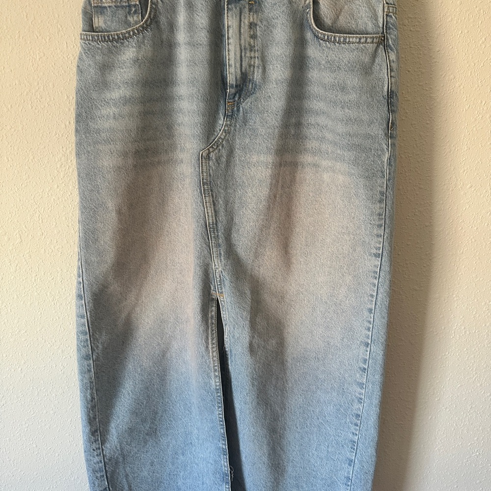 Light Blue Denim Skirt